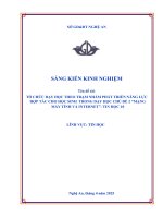 Skkn tổ chức dạy học theo trạm nhằm phát triển năng lực hợp tác cho học sinh trong dạy học chủ Đề 2 mạng máy tính và internet tin học 10