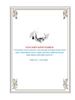 Skkn Ứng dụng giải tam giác vào giải quyết một số bài toán thực tiễn trong dạy và học chương trình giáo dục phổ thông mới môn toán 10