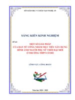 Skkn một số giải pháp của ban nữ công nhằm mục tiêu xây dựng hình Ảnh ngƣời phụ nữ thời Đại mới Ở trƣờng thpt cờ Đỏ