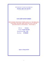 Skkn một số biện pháp phát triễn năng lực mô hình hóa toán học cho học sinh thpt qua dạy chủ Đề nguyên hàm và tích phân – toán học12