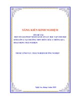 Skkn một số giải pháp nhằm giảm Áp lực học tập cho học sinh lớp 12 tại trường thpt diễn châu 4 thông qua hoạt Động trải nghiệm