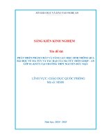 Skkn phát triển phẩm chất và năng lực học sinh thông qua bài học về ma túy và tác hại của ma túy (môn gdqp – an lớp 10  kntt) tại trƣờng thpt nguyễn Đức mậu