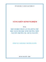 Skkn một số biện pháp lan tỏa hứng thú Đọc sách cho học sinh trường thpt nguyễn trường tộ   hưng nguyên