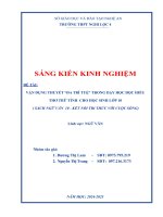 Skkn vận dụng thuyết “Đa trí tuệ” trong dạy học Đọc hiểu thơ trữ tình cho học sinh lớp 10 ( sách ngữ văn 10   kết nối tri thức với cuộc sống)