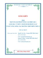 Skkn một số giải pháp nâng cao hiệu quả giáo dục Ý thức chấp hành pháp luật và kỹ năng sống tại trường thpt diễn châu 5