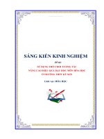 Skkn sử dụng trò chơi tương tác nâng cao hiệu quả dạy học môn hóa học Ở trường thpt kỳ sơn