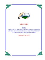 Skkn nhà quản lý với công tác giáo dục kỹ năng mềm giúp học sinh phát triển toàn diện Ở trường thpt quỳnh lưu 4  thực trạng và giải pháp