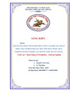 Skkn một số giải pháp nhằm góp phần nâng cao hiệu quả hoạt Động trải nghiệm khi dạy học môn hoạt Động trải nghiệm, hướng nghiệp tại trường thpt quang trung