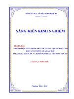 Skkn một số biện pháp nhằm phát huy năng lực tự học cho học sinh thông qua dạy học bài 2 trao Đổi nước và khoáng Ở thực vật sinh học 11