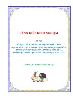 Skkn sử dụng kỹ năng tranh biện Để phát triển một số năng lực cho học sinh trung học phổ thông thông qua dạy học môn giáo dục kinh tế và pháp luật lớp 10 tại trường thpt phạm hồng thái