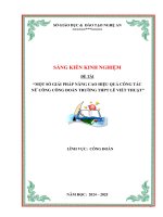 Skkn một số giải pháp nâng cao hiệu quả công tác nữ công công Đoàn trường thpt lê viết thuật