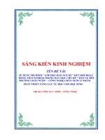 Skkn sử dụng mô hình  lớp học Đảo ngược kết hợp hoạt Động trải nghiệm trong dạy học chủ Đề  bảo vệ môi trường chăn nuôi công nghệ chăn nuôi 11