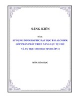 Skkn sử dụng infographic dạy học bài alcohol góp phần phát triển năng lực tự chủ và tự học cho học sinh lớp 11