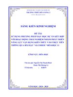 Skkn sử dụng phương pháp dạy học dự Án kết hợp với hoạt Động trải nghiệm nhằm phát triển năng lực vận dụng kiến thức vào thực tiễn thông qua bài dạy alcohol hóahọc 11