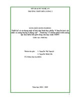 Skkn thiết kế và sử dụng một số bài tập sinh học phần chuyển hoá vật chất và năng lượng Ở Động vật sinh học 11 nhằm phát triển năng lực tìm hiểu thế giới sống cho học sinh thpt