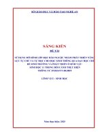 Skkn sử dụng mô hình lớp học Đảo ngược nhằmpháttriểnnănglực tự chủ và tự học cho học sinh thôngquadạyhọcchủđề sinh trưởng và phát triển Ởsinhvật  sinh học 11 trong bối cảnhthựchiện