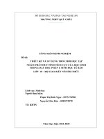 Skkn thiết kế và sử dụng trò chơi học tập nhằm phát huy tính tích cực của học sinh trong dạy học phần i  sinh học tế bào lớp 10 – bộ sách kết nối tri thức