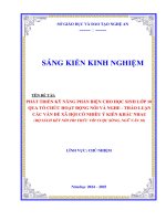 Skkn phát triển kỹ năng phản biện cho học sinh lớp 10 qua tổ chức hoạt Động nói và nghe   thảo luận các vấn Đề xã hội có nhiều Ý kiến khác nhau (bộ sách kết nối tri thức với cuộc sống, ngữ văn 10)