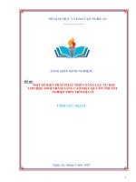 Skkn một số biện pháp phát triển năng lực tự học cho học sinh nhằm nâng cao hiệu quả Ôn thi tốt nghiệp thpt môn Địa lí