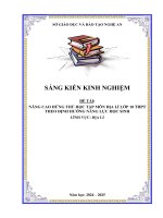Skkn nâng cao hứng thú học tập môn Địa lí lớp 10 thpt theo Định hƣớng năng lực học sinh