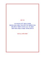 Skkn vận dụng kỹ thuật rfr trong dạy học nguyên tố nhóm viia Để phát triển năng lực tự học môn hóa học Ở học sinh lớp 10