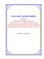 Skkn rèn kĩ năng làm bài nghị luận phân tích cấu tứ và hình Ảnh trong thơ cho học sinh lớp 11 (bộ sách kntt với cuộc sống) trường thpt nguyễn trường tộ hưng nguyên