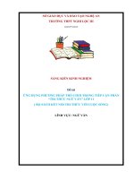 Skkn Ứng dụng phưng pháp trò chi trong tiếp cận phần tri thức ngữ văn lớp 11 ( bộ sách kết nối tri thức với c Ộc sống)