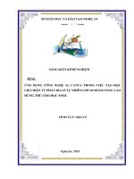 Skkn Ứng dụng công nghệ ai, canva trong việc tạo học liệu Điện tử phần Địa lí tự nhiên lớp 10 nhằm nâng cao hứng thú cho học sinh