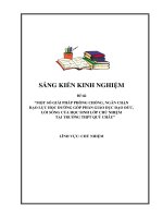 Skkn một số giải pháp phòng chống, ngăn chặn bạo lực học Đƣờng góp phần giáo dục Đạo Đức, lối sống của học sinh lớp chủ nhiệm tại trƣờng thpt quỳ châu