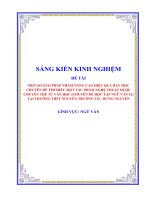 Skkn một số giải pháp nhằm nâng cao hiệu quả dạy học chuyên Đề tìm hiểu một tác phẩm nghệ thuật Được chuyển thể từ văn học (chuyên Đề học tập ngữ văn 12) tại trường thpt nguyễn trường tộ   hưng nguyên