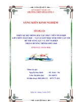Skkn thiết kế hệ thống bài tập thực tiễn tích hợp liên môn toán học – vật lí giúp học sinh tiếp cận với Đề thi năng lực và tốt nghiệp theo chương trình gdpt 2018