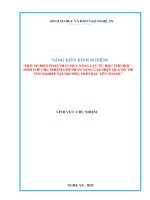 Skkn một số biện pháp phát huy năng lực tự học cho học sinh lớp chủ nhiệm góp phần nâng cao hiệu quả Ôn thi tốt nghiệp tại trường thpt bắc yên thành