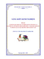 Skkn sử dụng dạy học dự Án trong bài 8 tíndụngvàvai trò của tín dụng trong Đời sống   giáodụckinhtếvà pháp luật 10 tại trường thpt hàhuytập