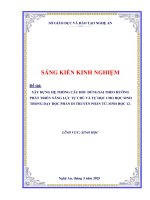 Skkn xây dựng hệ thống câu hỏi Đúngsai theo hướng phát triển năng lực tự chủ và tự học cho học sinh trong dạy học phần di truyền phân tử, sinh học 12