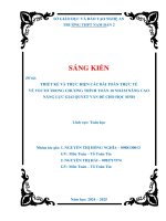 Skkn thiết kế và thực hiện các bài toán thực tế về vectơ trong chương trình toán 10 nhằm nâng cao năng lực giải quyết vấn Đề cho học sinh