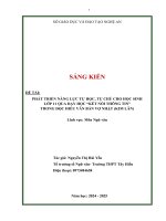 Skkn phát triển năng lực tự học, tự chủ cho học sinh lớp 11 qua dạy học kết nối thông tin trong Đọc hiểu văn bản vợ nhặt (kim lân)