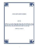 Skkn thiết kế và sử dụng infographic bằng phần mềm piktochart Để dạy học môn Địa lí lớp 11 nhằm phát triển năng lực tư duy tổng hợp theo lãnh thổ cho học sinh( bộ sách kết nối trí thức với cuộc sống)