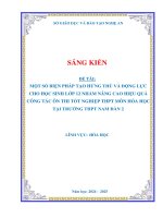 Skkn một số biện pháp tạo hứng thú và Động lực cho học sinh lớp 12 nhằm nâng cao hiệu quả công tác Ôn thi tốt nghiệp thpt môn hóa học tại trường thpt nam Đàn 2