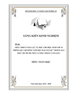 Skkn phát triển năng lực tự học cho học sinh lớp 10 thông qua mô hình lớp học Đảo ngược trong dạy học chủ Đề hệ thức lượng trong tam giác
