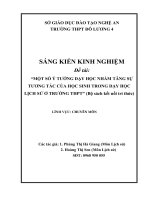 Skkn một số Ý tưởng dạy học nhằm tăng sự tương tác của học sinh trong dạy học lịch sử Ở trường thpt (bộ sách kết nối tri thức)
