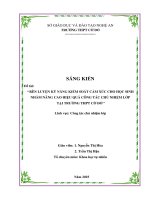 Skkn rèn luyện kỹ năng kiểm soát cảm xúc cho học sinh nhằm nâng cao hiệu quả công tác chủ nhiệm lớp tại trường thpt cờ Đỏ