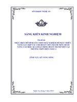 Skkn thực hiện mô hình sân chơi trải nghiệm Để phát triển năng lực hợp tác cho Đoàn viên thanh niên nhằm nâng cao hiệu quả hoạt Động Đoàn thanh niên tại trường thpt diễn châu 4