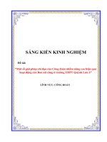 Skkn một số giải pháp chỉ Đạo của công Đoàn nhằm nâng cao hiệu quả hoạt Động của ban nữ công Ở trường thpt quỳnh lưu 2
