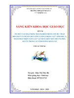 Skkn tổ chức các hoạt Động trải nghiệm trong chủ Đề trao Đổi chất và chuyển hoá năng lượng Ở Động vật sinh học 11, nhằm phát triển năng lực vận dụng kiến thức Để Ứng phó, sơ cứu trong các tình huống khẩn cấp