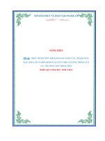 Skkn thiết kế bộ tiêu chí Đánh giá năng lực, phẩm chất học sinh lớp 10 môn bóng chuyền theo chương trình 2018 tại trường thpt Đông hiếu