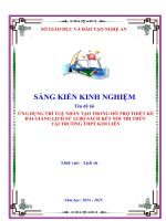 Skkn Ứng dụng trí tuệ nhân tạo trong hỗ trợ thiết kế bài giảng lịch sử 12 bộ sách kết nối tri thức tại trường thpt kim liên
