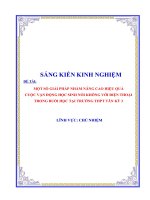Skkn một số giải pháp nhằm nâng cao hiệu quả cuộc vận Động học sinh nói không với Điện thoại trong buổi học tại trường thpt tân kỳ 3