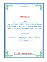 Skkn thiết kế và sử dụng phiếu Đánh giá theo tiêu chí (rubric) Đánh giá năng lực tìm hiểu thế giới tự nhiên dưới góc Độ vật lí của học sinh trong dạy học nội dung thực hành, thí nghiệm môn vật lí lớp 11 thpt