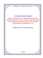 Skkn nâng cao hiệu quả việc Định hướng học sinh trường thpt cửa lò 2 lựa chọn ngành, nghề phục vụ nguồn nhân lực chất lượng cao góp phần phát triển du lịch biển cửa lò