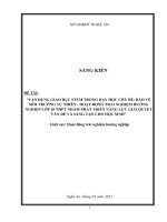 Skkn vận dụng giáo dục stem trong dạy họcchủđề bảovệmôi trường tự nhiên   hoạt Động trải nghiệmhướngnghiệp lớp 10 thpt nhằm phát triển nănglựcgiải quyếtvấn Đề và sáng tạo cho họcsinh